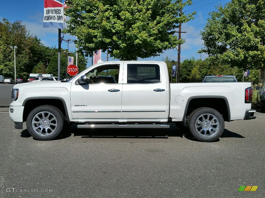 White Frost Tricoat 2017 GMC Sierra 1500 Denali Crew Cab 4WD Exterior Photo #116254356