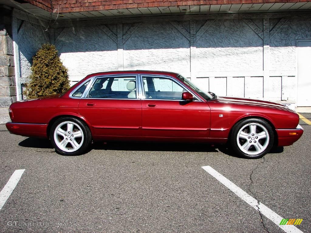 1998 XJ XJR - Carnival Red Pearl / Oatmeal photo #3