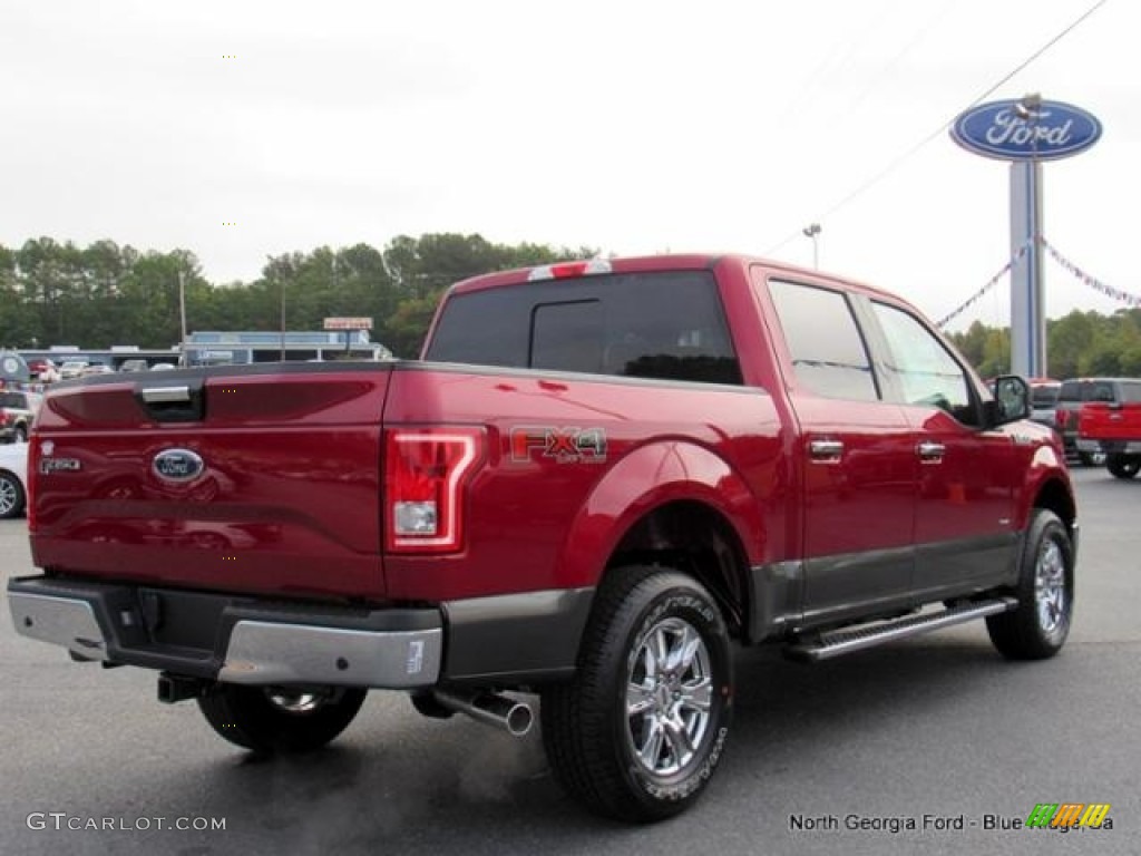 2016 F150 XLT SuperCrew 4x4 - Ruby Red / Medium Earth Gray photo #6