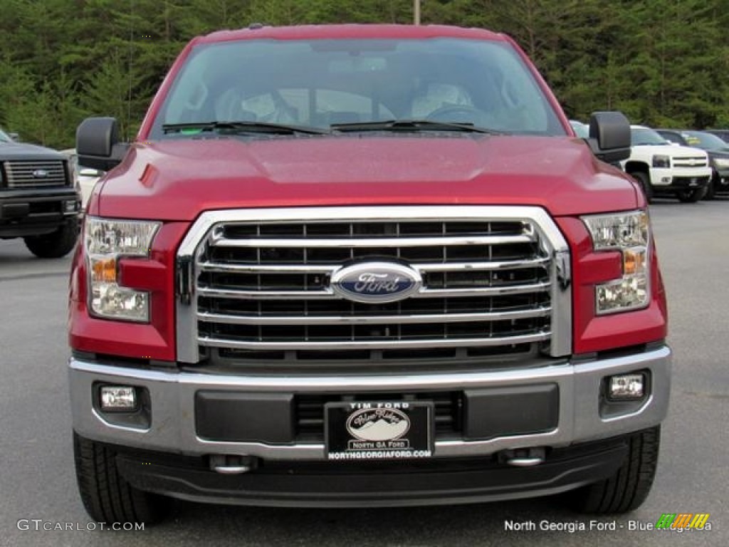 2016 F150 XLT SuperCrew 4x4 - Ruby Red / Medium Earth Gray photo #9