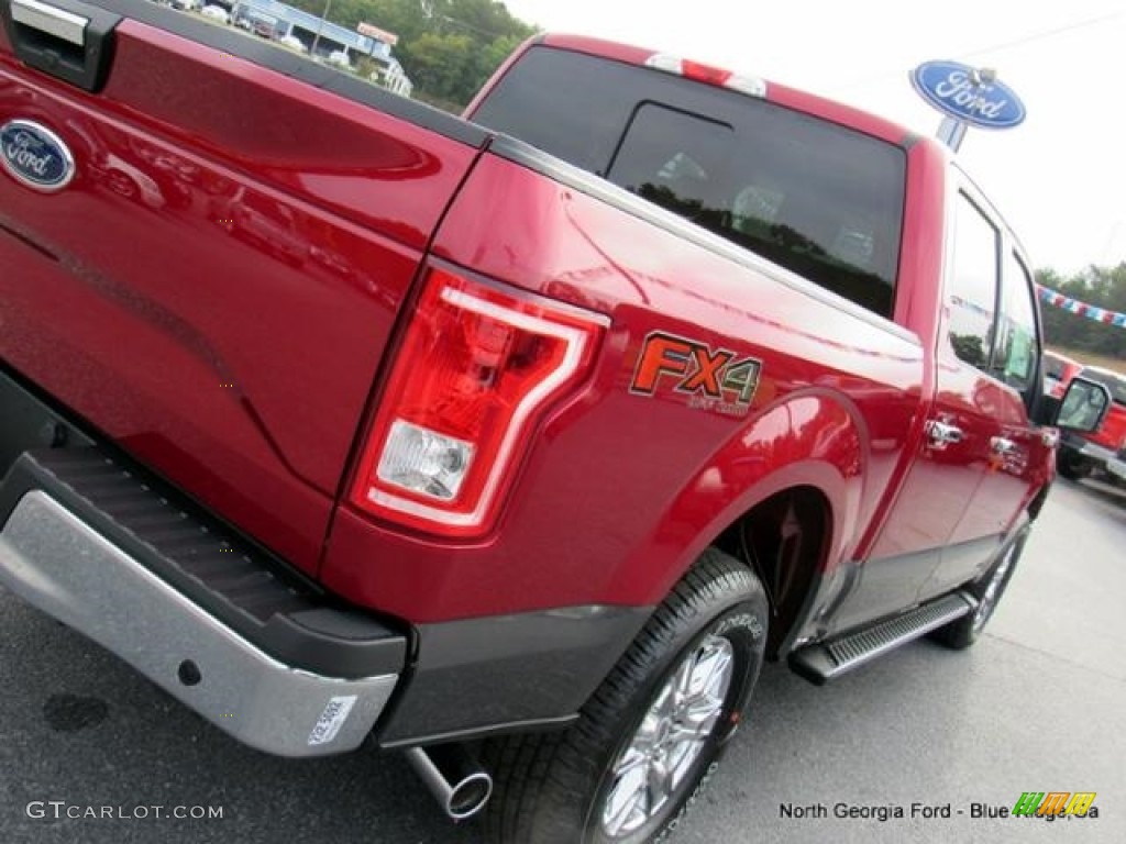 2016 F150 XLT SuperCrew 4x4 - Ruby Red / Medium Earth Gray photo #37