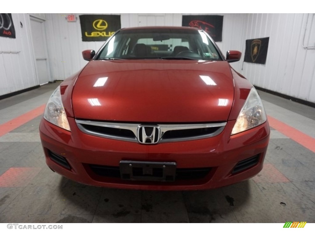 2007 Accord EX-L V6 Sedan - Moroccan Red Pearl / Gray photo #4
