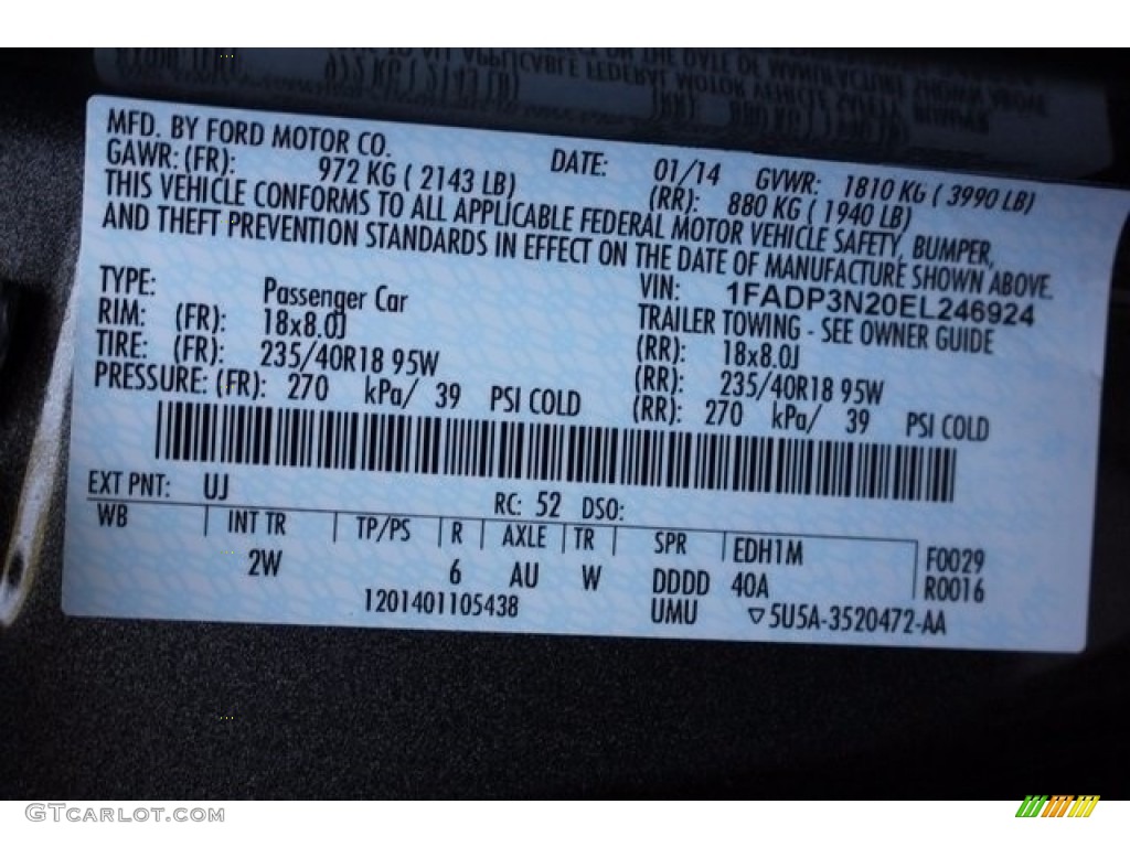 2014 Focus Titanium Hatchback - Sterling Gray / Charcoal Black photo #48