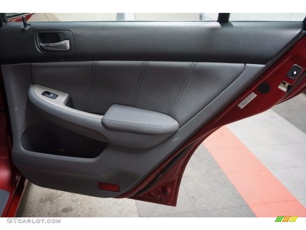 2007 Accord EX-L V6 Sedan - Moroccan Red Pearl / Gray photo #17