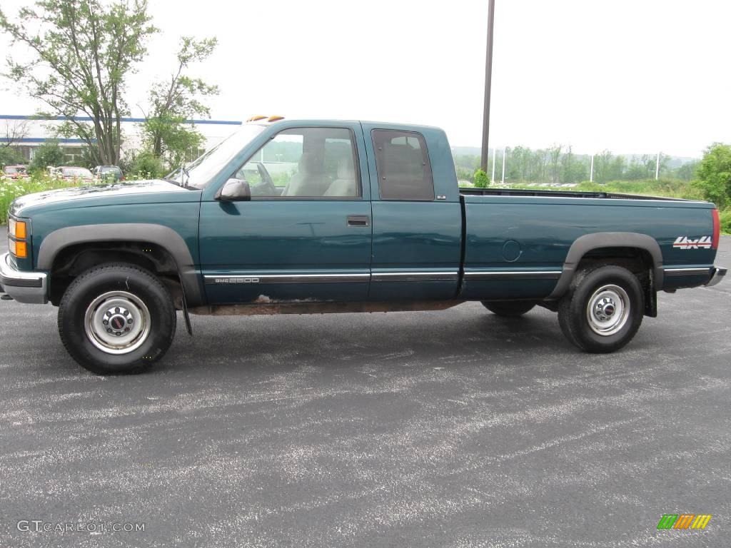 1996 Emerald Green Metallic Gmc Sierra 2500 Sle Extended Cab 4x4 11587010 Photo 2 Gtcarlot Com Car Color Galleries