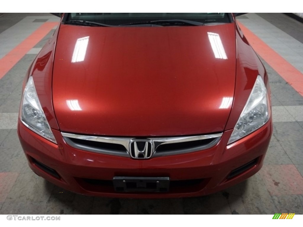 2007 Accord EX-L V6 Sedan - Moroccan Red Pearl / Gray photo #44