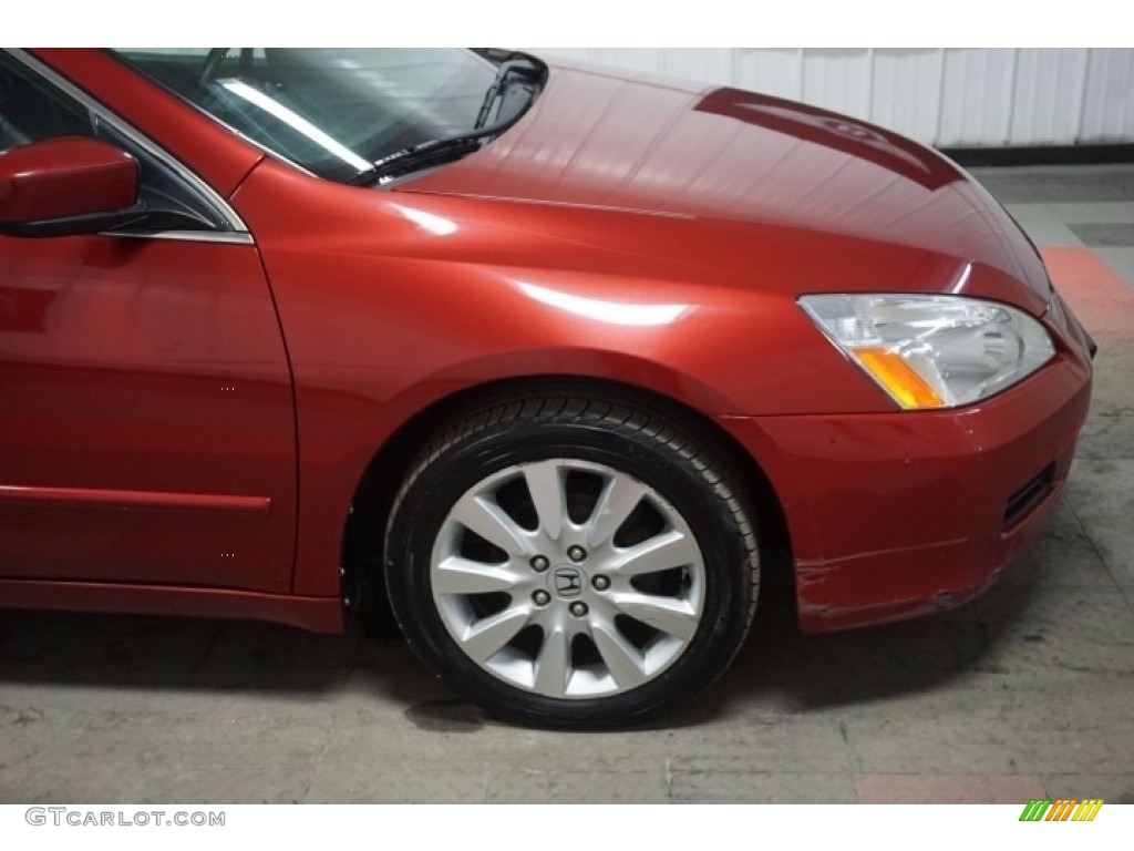 2007 Accord EX-L V6 Sedan - Moroccan Red Pearl / Gray photo #45