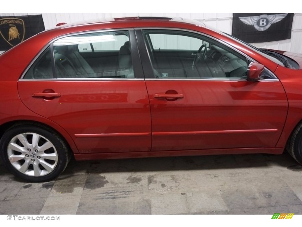 2007 Accord EX-L V6 Sedan - Moroccan Red Pearl / Gray photo #47