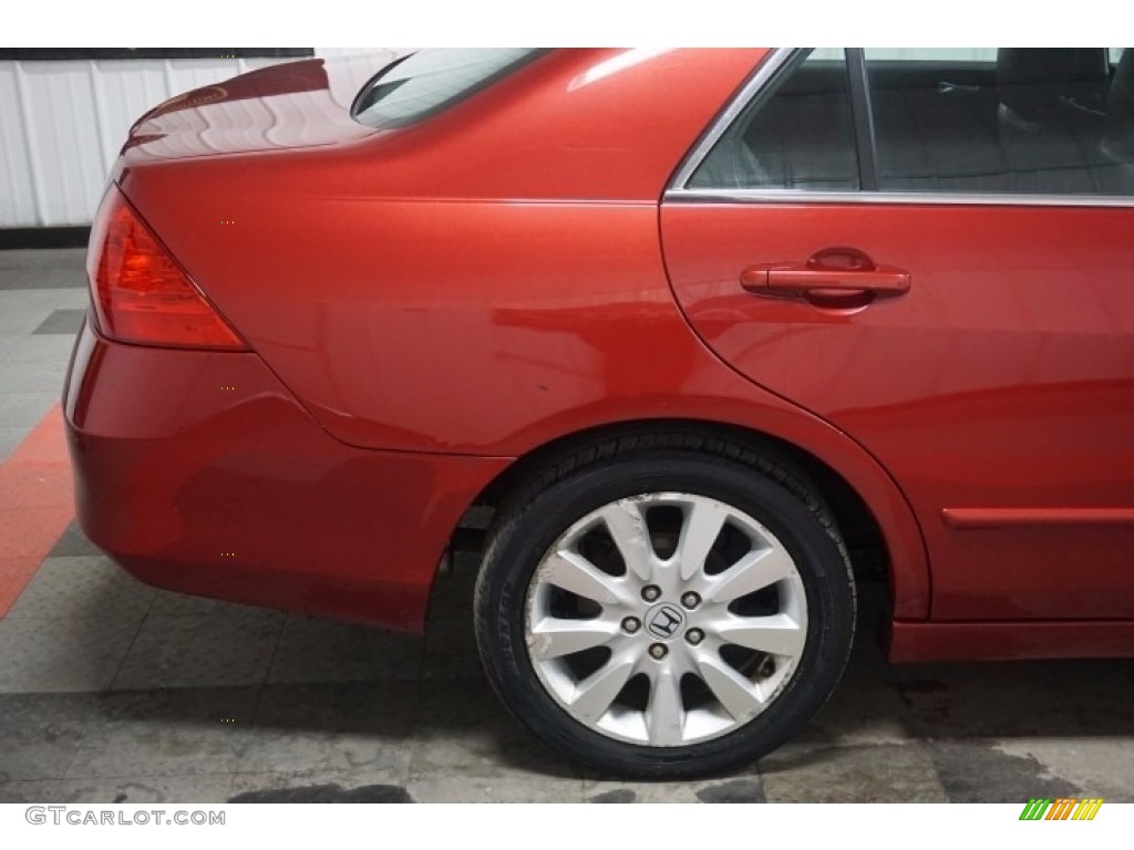 2007 Accord EX-L V6 Sedan - Moroccan Red Pearl / Gray photo #48