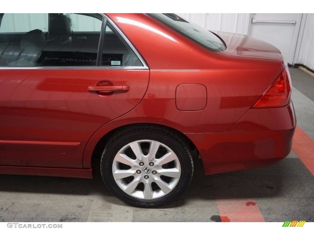 2007 Accord EX-L V6 Sedan - Moroccan Red Pearl / Gray photo #51