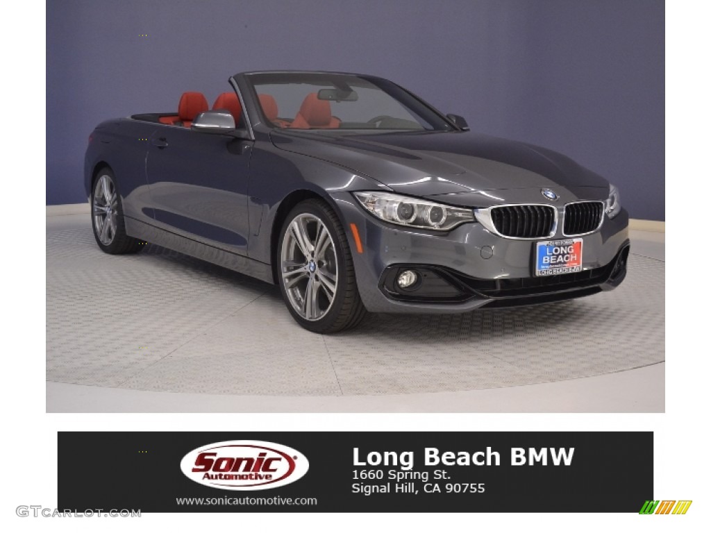 2017 4 Series 430i Convertible - Mineral Grey Metallic / Coral Red photo #1