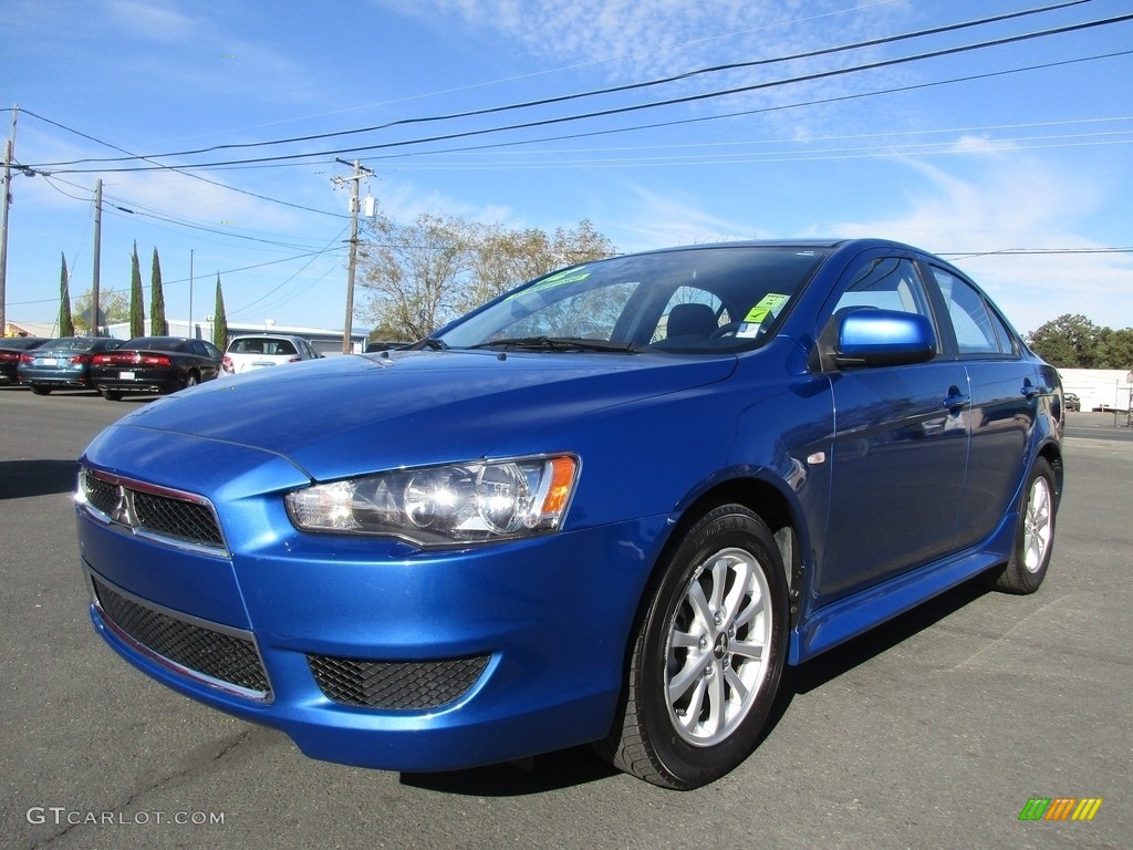 2012 Lancer SE AWD - Octane Blue Pearl / Black photo #3