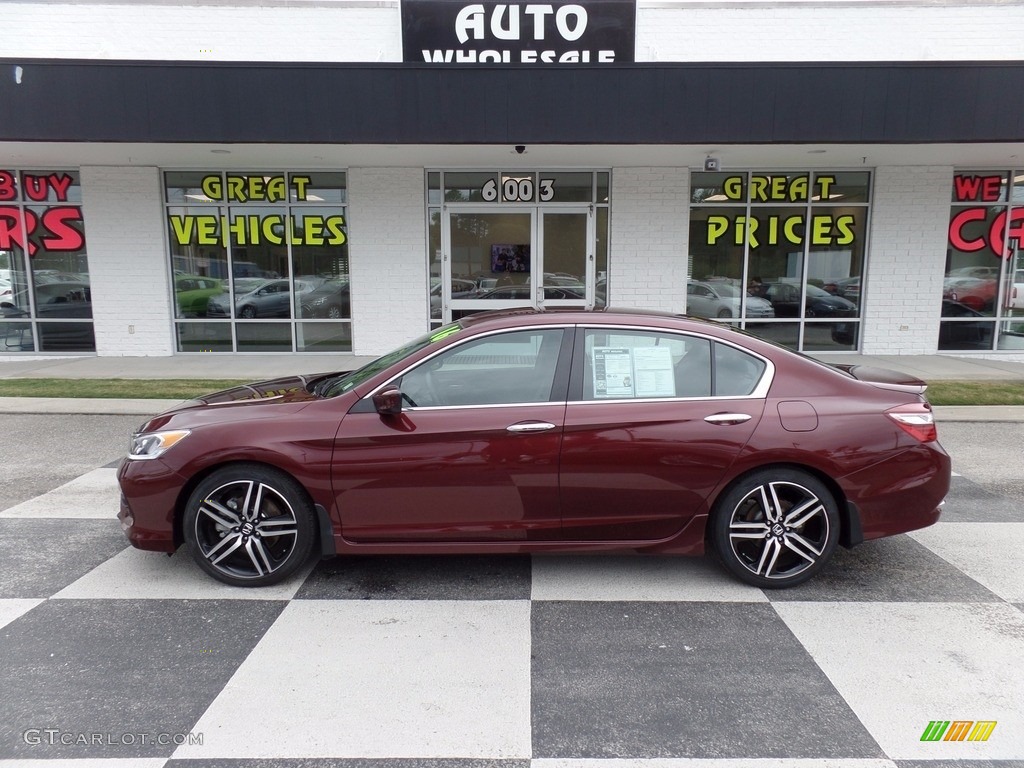 2016 Accord Sport Sedan - San Marino Red / Black photo #1