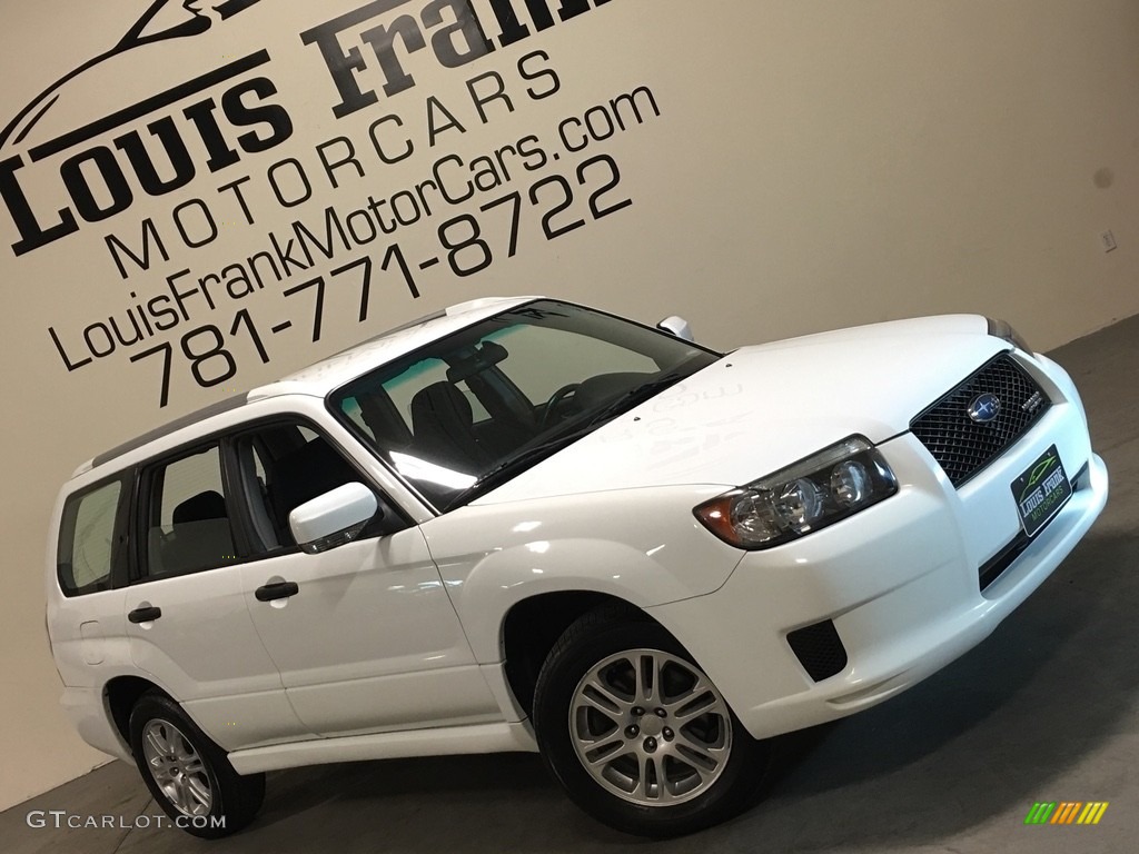 2008 Forester 2.5 X Sports - Aspen White / Anthracite Black photo #2