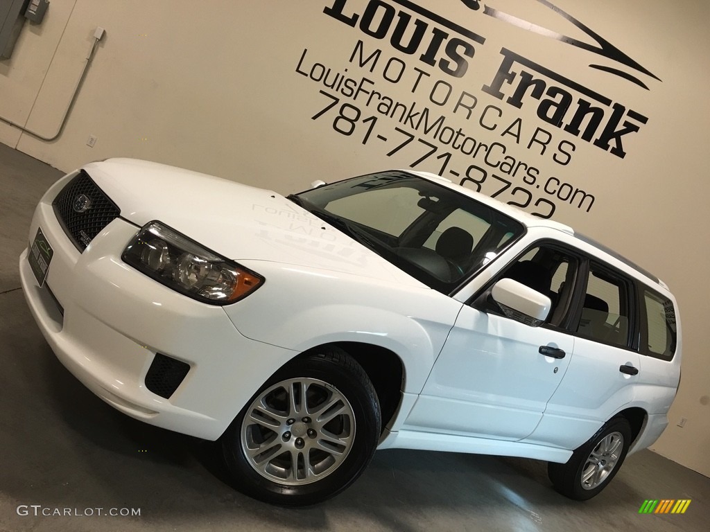 2008 Forester 2.5 X Sports - Aspen White / Anthracite Black photo #4