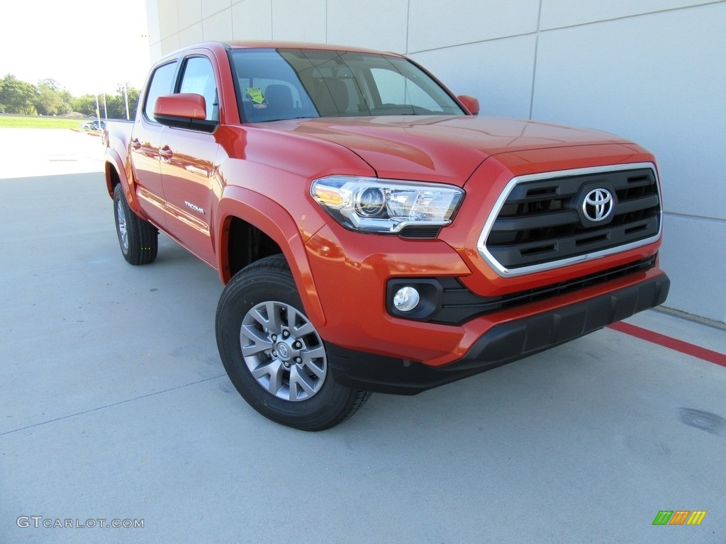 Inferno Orange 2017 Toyota Tacoma SR5 Double Cab 4x4 Exterior Photo #116272608