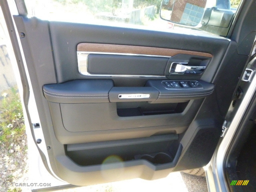 2017 Ram 2500 Laramie Crew Cab 4x4 Black Door Panel Photo #116273982