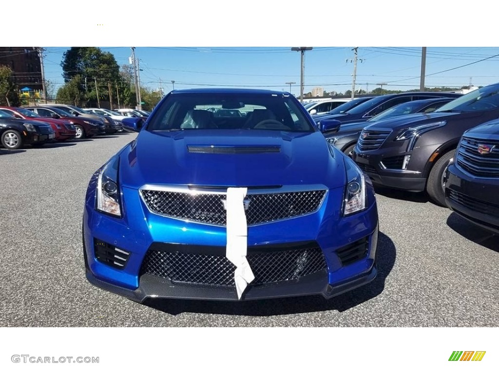 2017 ATS V Coupe - Vector Blue Metallic / Jet Black w/Sueded Microfiber Inserts photo #3