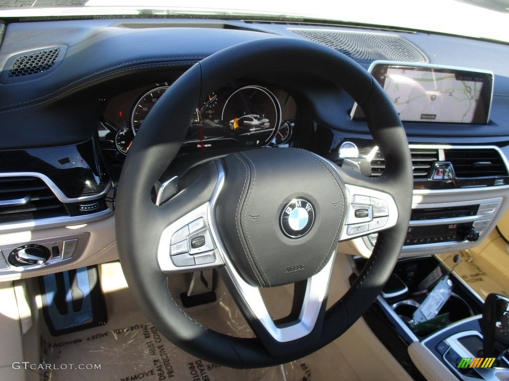 2017 7 Series 740i xDrive Sedan - Alpine White / Canberra Beige photo #14