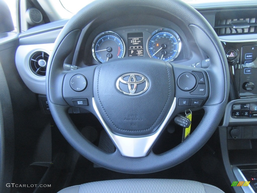 2017 Toyota Corolla LE Ash Gray Steering Wheel Photo #116279415