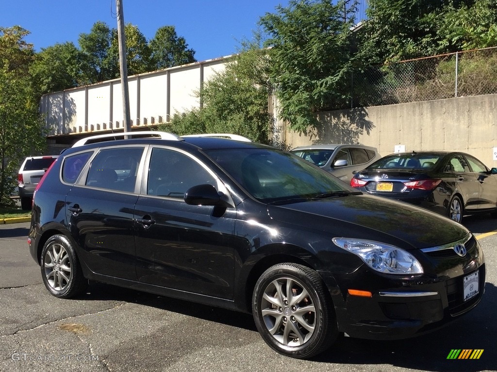 2012 Elantra GLS Touring - Black Noir Pearl / Black photo #3