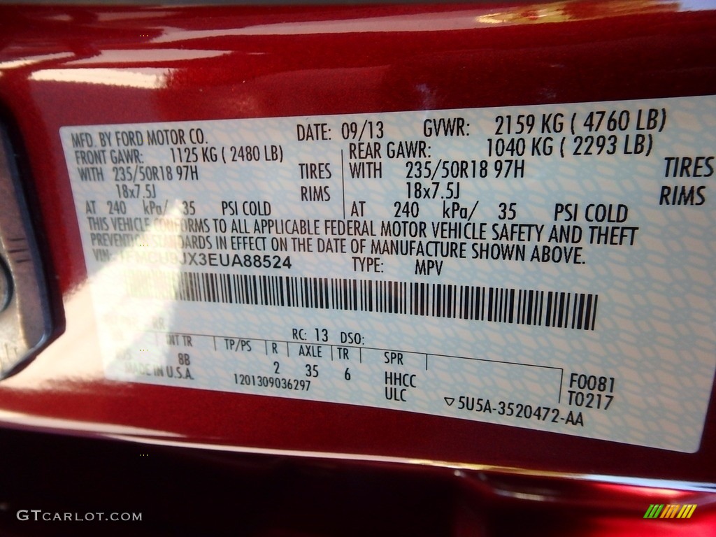 2014 Escape Titanium 1.6L EcoBoost 4WD - Ruby Red / Charcoal Black photo #23