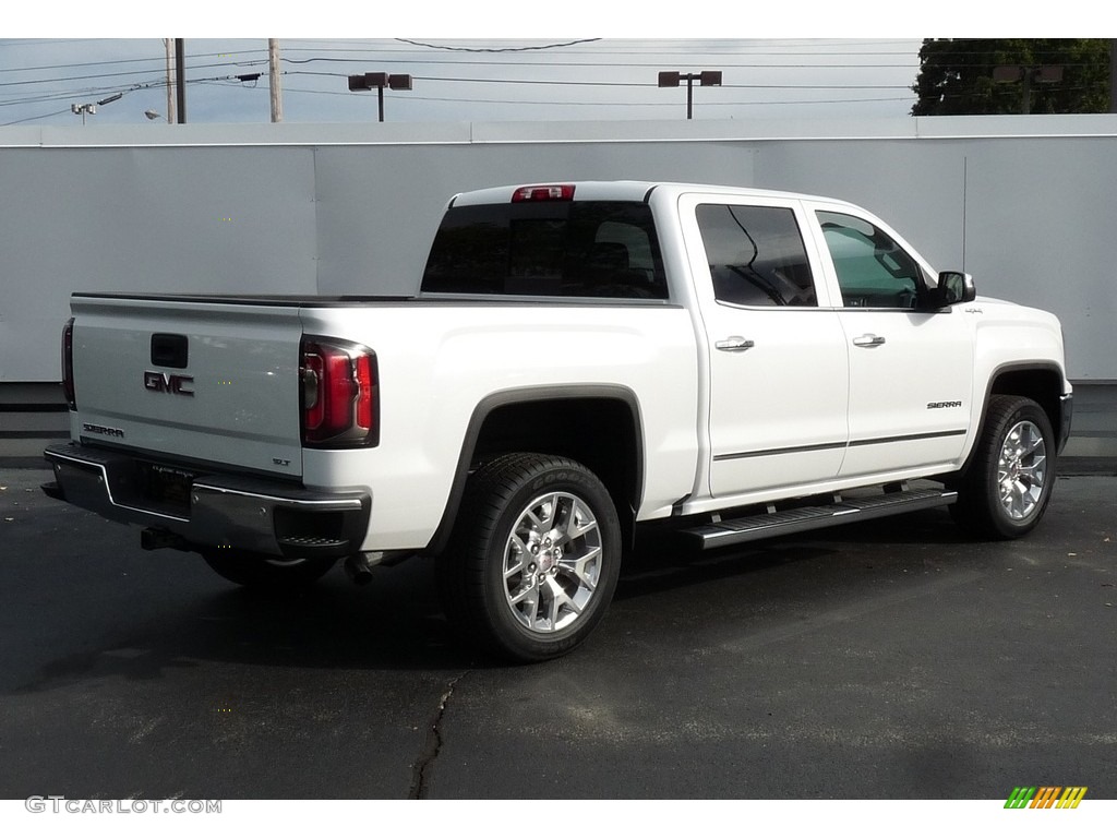 2017 Sierra 1500 SLT Crew Cab 4WD - White Frost Tricoat / Cocoa/­Dune photo #2