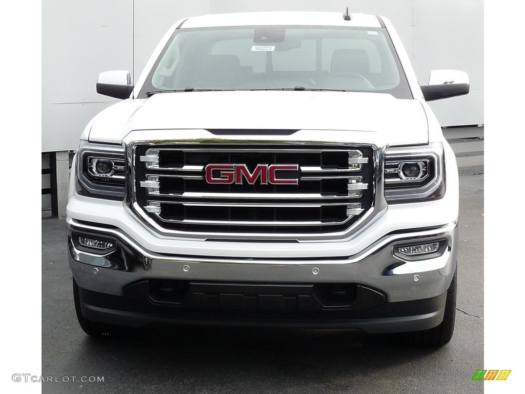2017 Sierra 1500 SLT Crew Cab 4WD - White Frost Tricoat / Cocoa/­Dune photo #4