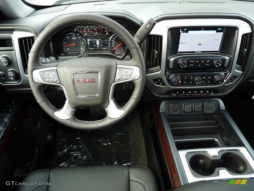 2017 GMC Sierra 1500 SLT Double Cab 4WD Jet Black Dashboard Photo #116288775