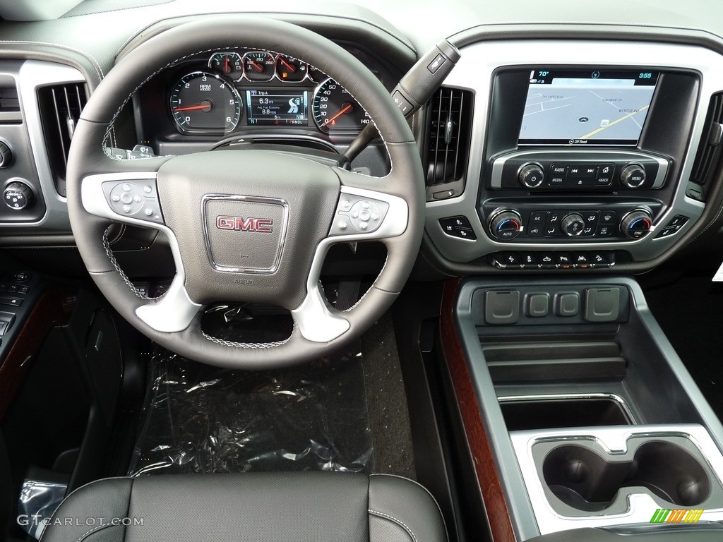 2017 GMC Sierra 1500 SLT Double Cab 4WD Jet Black Dashboard Photo #116288994