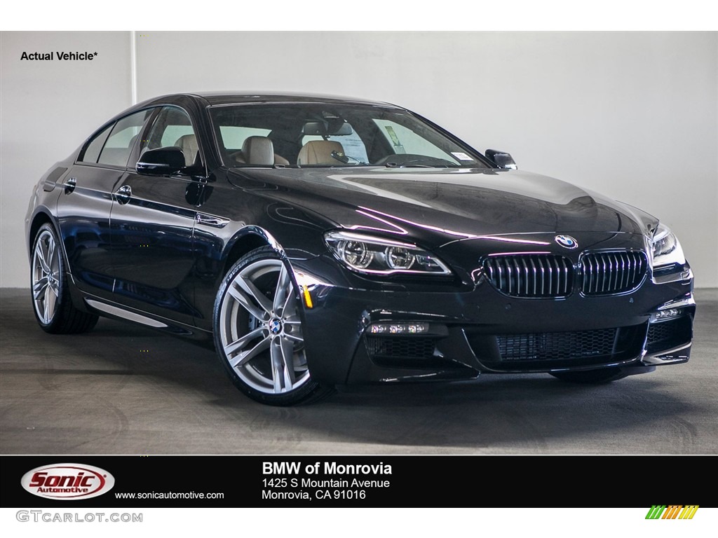 2017 6 Series 640i Gran Coupe - Black Sapphire Metallic / Cognac/Black photo #1