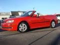 2006 Laser Red Saab 9-3 2.0T Convertible  photo #2