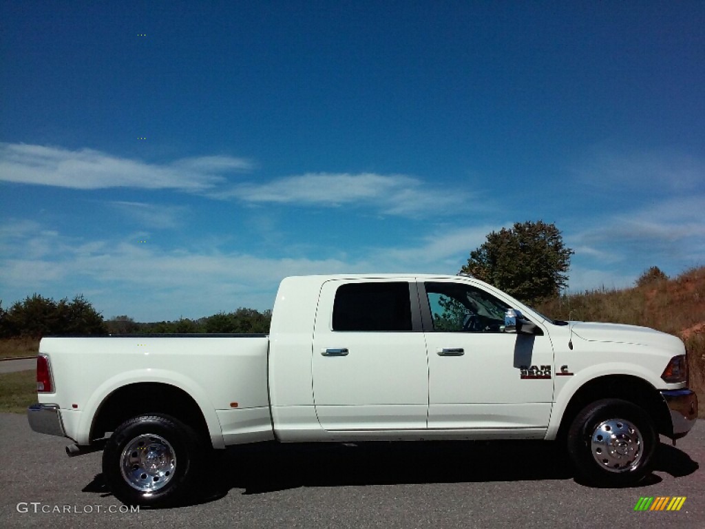 Pearl White 2017 Ram 3500 Laramie Mega Cab 4x4 Dual Rear Wheel Exterior Photo #116300217