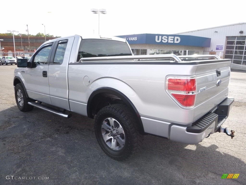 2012 F150 STX SuperCab 4x4 - Ingot Silver Metallic / Steel Gray photo #5