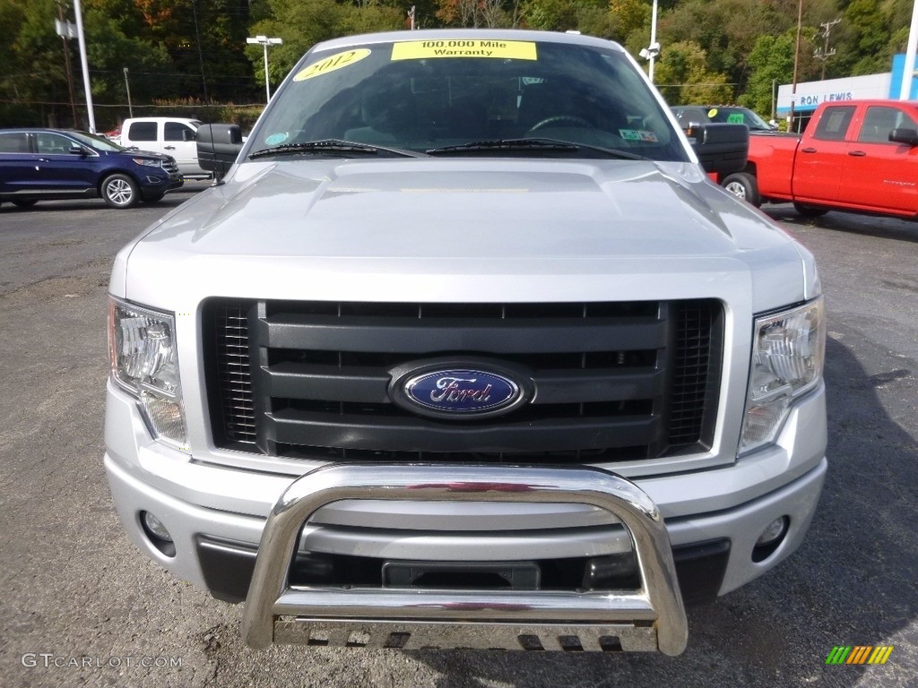 2012 F150 STX SuperCab 4x4 - Ingot Silver Metallic / Steel Gray photo #8