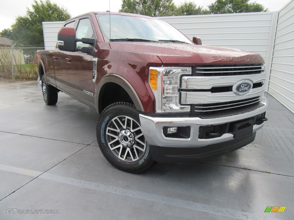 2017 F350 Super Duty Lariat Crew Cab 4x4 - Bronze Fire / Medium Earth Gray photo #2