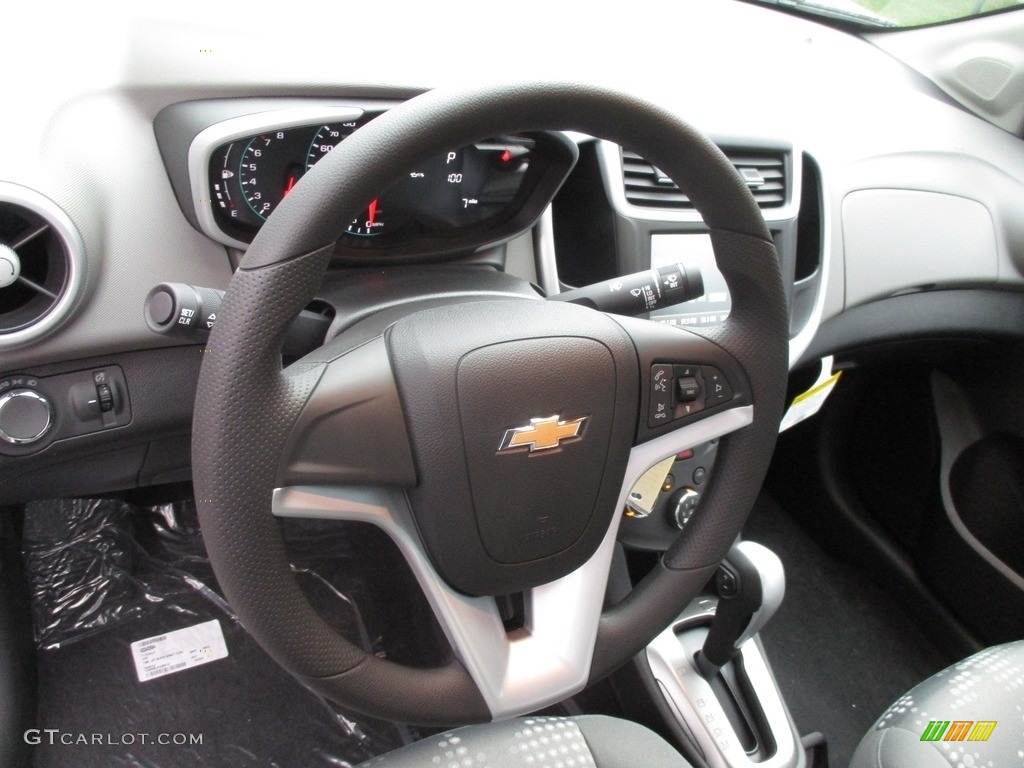 2017 Chevrolet Sonic LS Sedan Jet Black/Dark Titanium Steering Wheel Photo #116307252