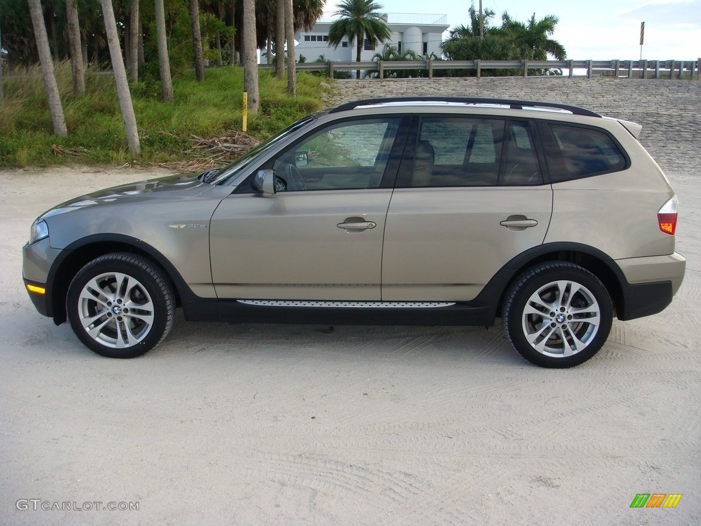 2008 X3 3.0si - Platinum Bronze Metallic / Sand Beige/Black Nevada Leather photo #4