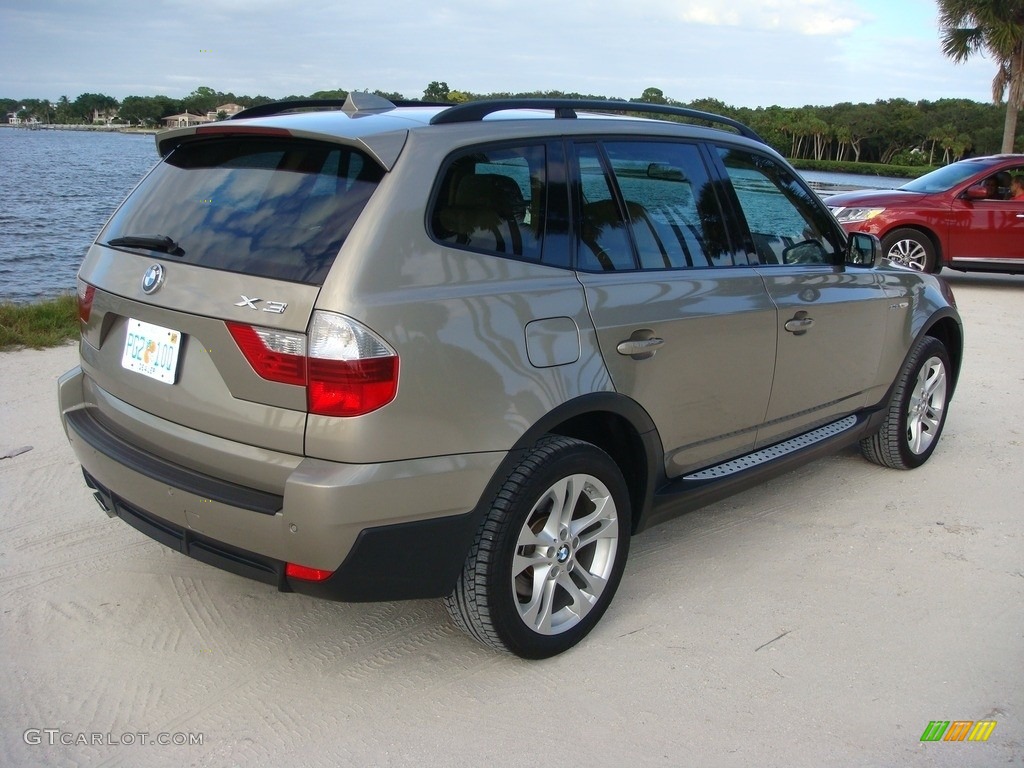 2008 X3 3.0si - Platinum Bronze Metallic / Sand Beige/Black Nevada Leather photo #7