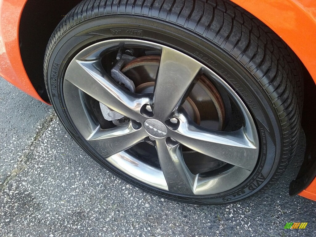 2015 Dart GT - Vitamin C / Black/Ruby Red Accent Stitching photo #7