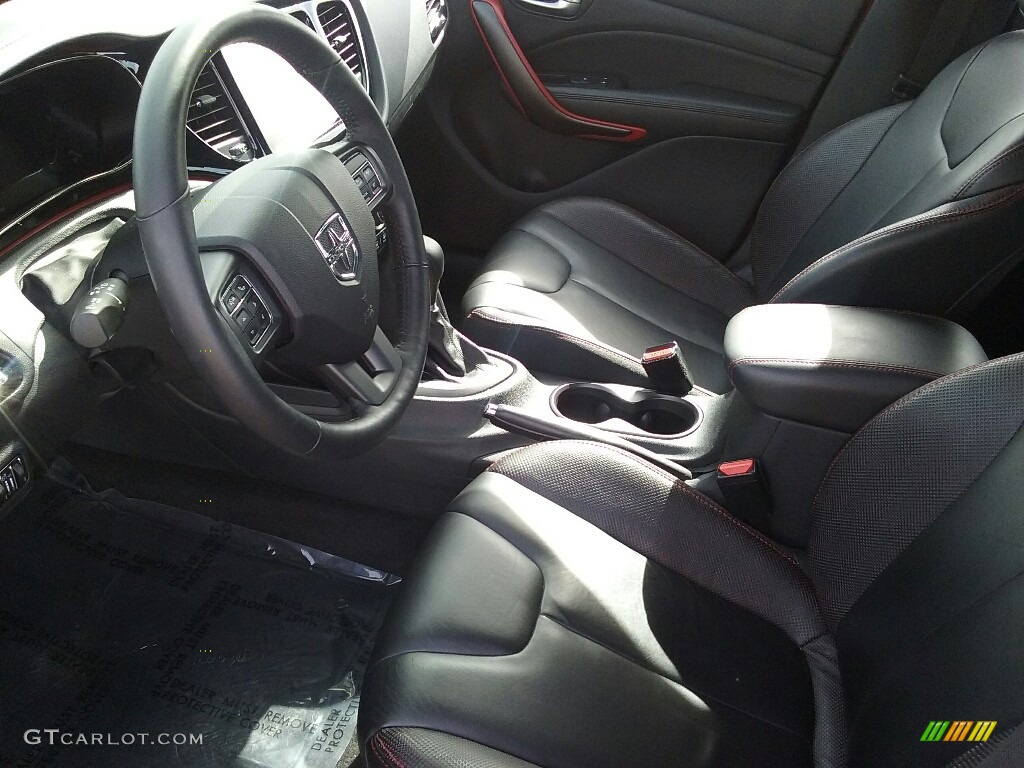 2015 Dart GT - Vitamin C / Black/Ruby Red Accent Stitching photo #9
