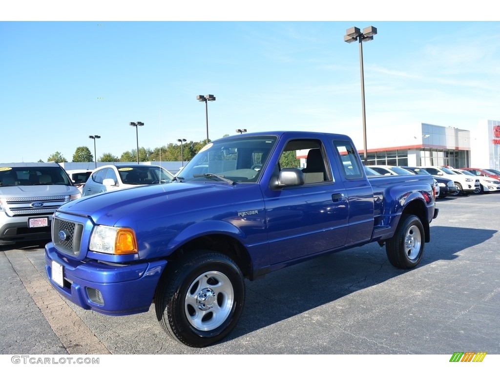 2004 Ranger XLT SuperCab - Sonic Blue Metallic / Medium Dark Flint photo #7