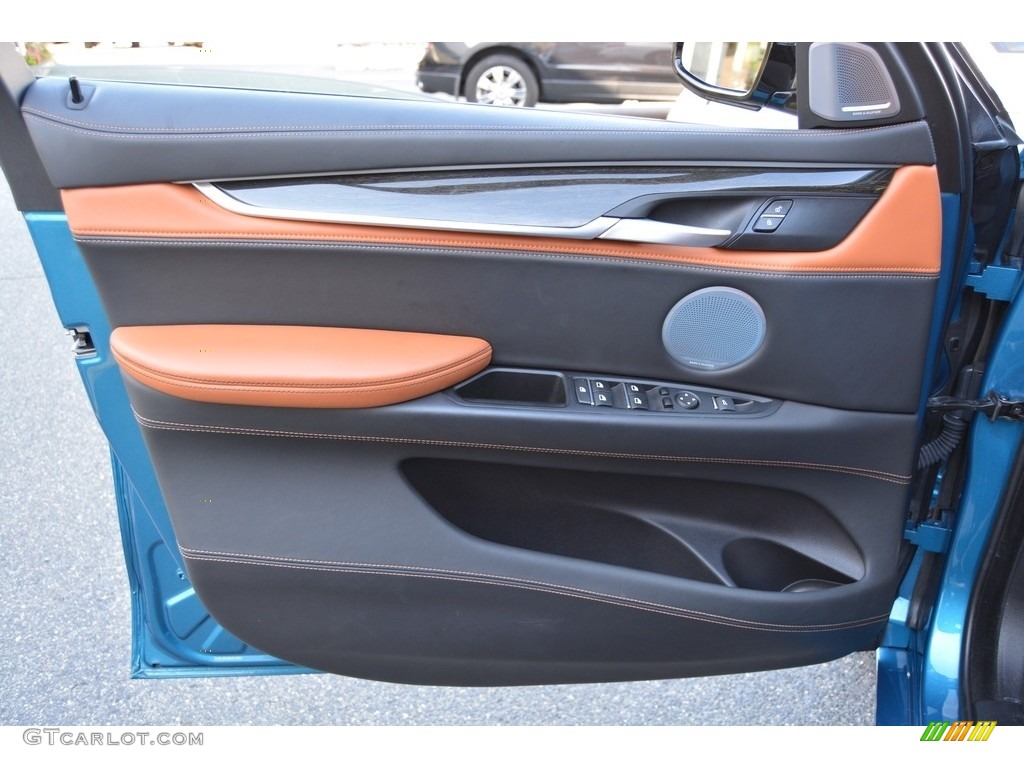 2015 BMW X6 M Standard X6 M Model Aragon Brown Door Panel Photo #116314571