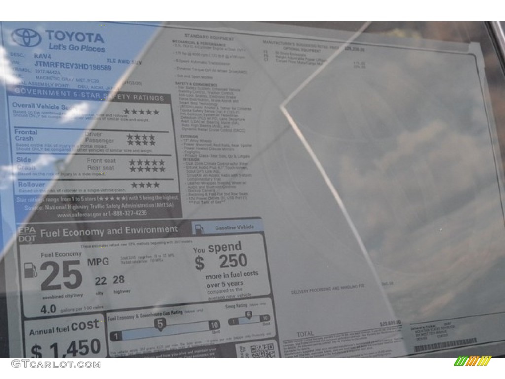 2017 RAV4 XLE AWD - Magnetic Gray Metallic / Black photo #10