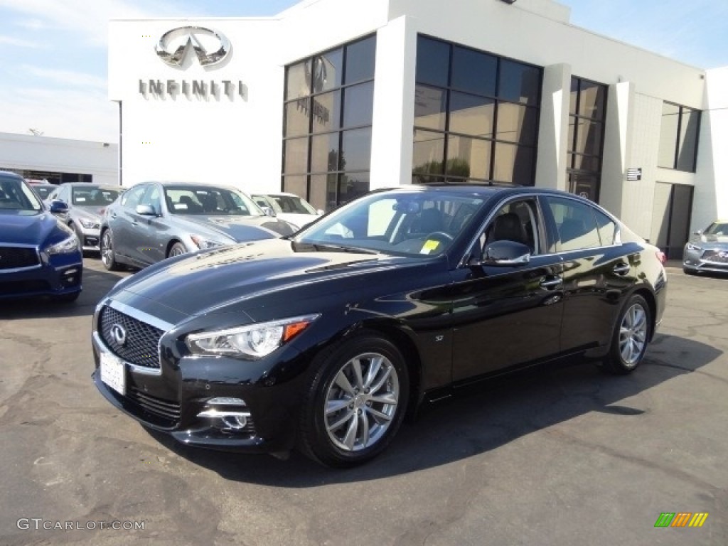 2014 Q 50 3.7 Premium - Black Obsidian / Graphite photo #1