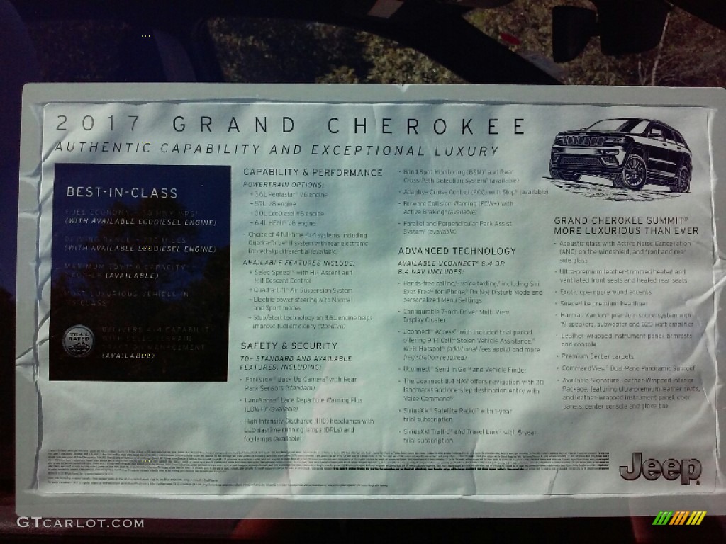 2017 Grand Cherokee Limited 4x4 - Diamond Black Crystal Pearl / Black/Light Frost Beige photo #25