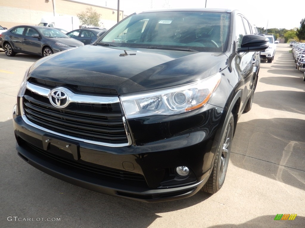 2016 Highlander XLE - Midnight Black Metallic / Ash photo #1