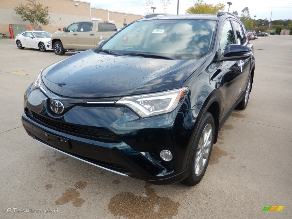 2017 RAV4 Limited AWD - Galactic Aqua Mica / Black photo #1