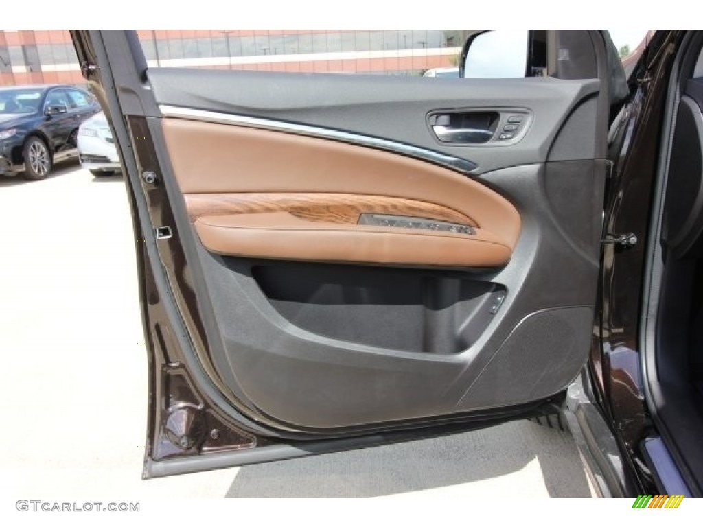2017 Acura MDX Advance SH-AWD Espresso Door Panel Photo #116329580
