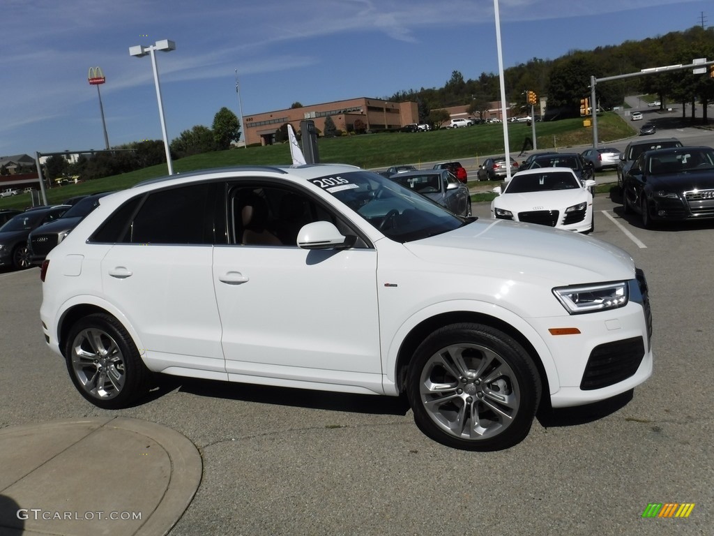 Glacier White Metallic 2016 Audi Q3 2.0 TSFI Prestige quattro Exterior Photo #116332112
